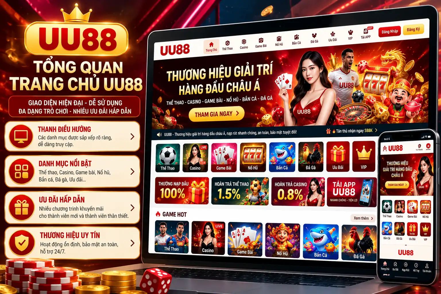 Tổng Quan Trang Chủ UU88